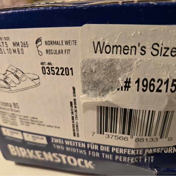 Birkenstock Arizona Size 41EU/10US Regular Width Tobacco Brown - Picture 9 of 13